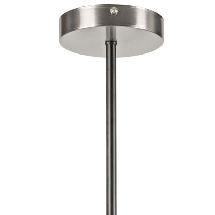 Candeeiro suspenso LILOU 6xE14/5W/230V cromado mate/fumado