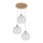 Candeeiro suspenso LINEA 3xE27/60W/230V carvalho