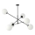 Candeeiro suspenso LINEAR 6xE14/10W/230V preto/branco
