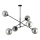 Candeeiro suspenso LINEAR 6xE14/10W/230V preto/cinzento