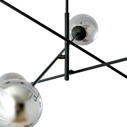 Candeeiro suspenso LINEAR 6xE14/10W/230V preto/cinzento