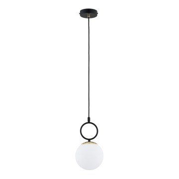 Candeeiro suspenso LISTER 1xE14/10W/230V preto/branco