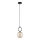 Candeeiro suspenso LISTER 1xE14/10W/230V preto/fumado bege