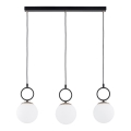 Candeeiro suspenso LISTER 3xE14/10W/230V preto/branco