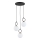 Candeeiro suspenso LISTER 3xE14/10W/230V preto/branco