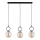 Candeeiro suspenso LISTER 3xE14/10W/230V preto/fumado bege