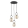 Candeeiro suspenso LISTER 3xE14/10W/230V preto/fumado bege