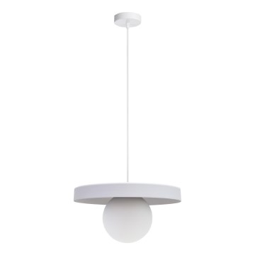 Candeeiro suspenso LOME 1xE27/60W/230V branco