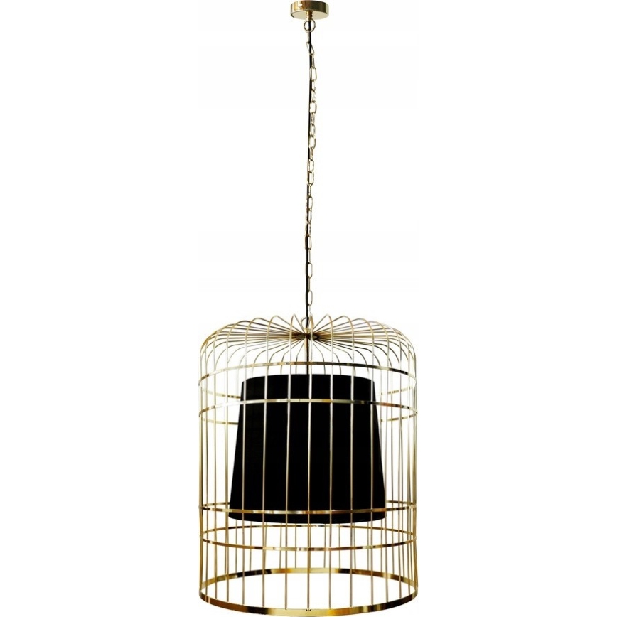 Candeeiro suspenso LONGIS 2xE27/60W/230V diâmetro 60 cm dourado/preto
