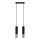 Candeeiro suspenso LOOPEZ 2xGU10/10W/230V preto/cromado brilhante