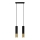 Candeeiro suspenso LOOPEZ 2xGU10/10W/230V preto/dourado