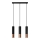Candeeiro suspenso LOOPEZ 3xGU10/10W/230V preto/cobre