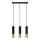 Candeeiro suspenso LOOPEZ 3xGU10/10W/230V preto/dourado