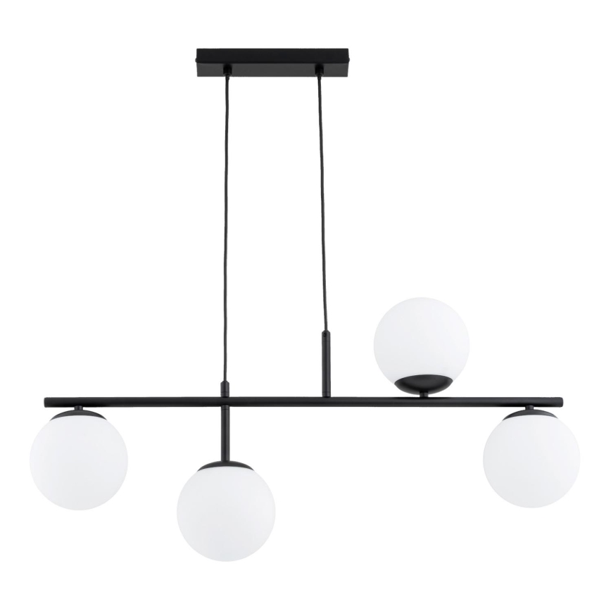 Candeeiro suspenso LUNA 4xE14/10W/230V preto