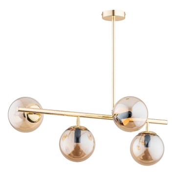Candeeiro suspenso LUNGO 4xE14/10W/230V dourado