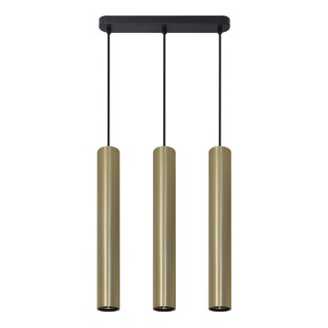 Candeeiro suspenso LUNGOMARE 3xGU10/10W/230V dourado