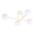 Candeeiro suspenso MAGNUM 4xE14/10W/230V branco/dourado