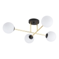 Candeeiro suspenso MAGNUM 4xE14/10W/230V branco/dourado/preto