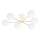 Candeeiro suspenso MAGNUM 6xE14/10W/230V branco/dourado