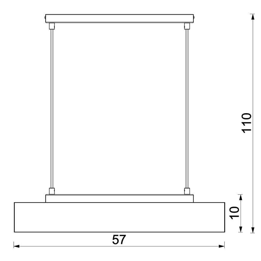 Candeeiro suspenso MAISON 3xGU10/8W/230V castanho/carvalho