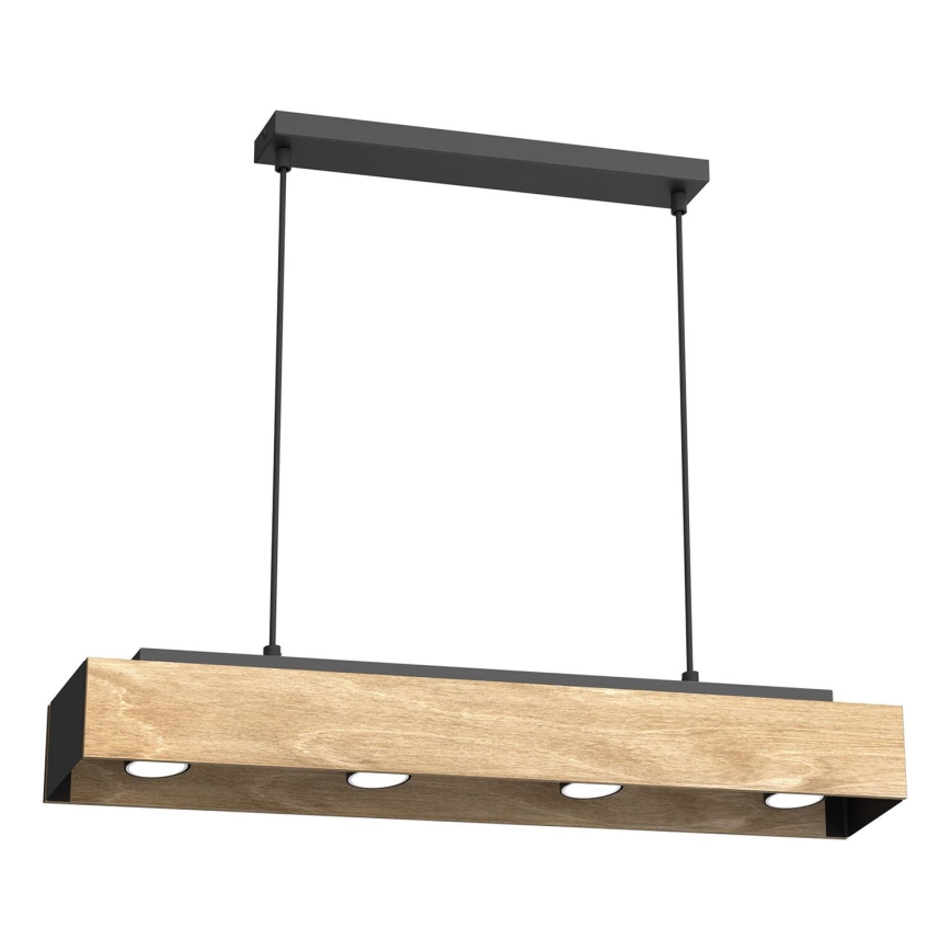 Candeeiro suspenso MAISON 4xGU10/8W/230V castanho/carvalho
