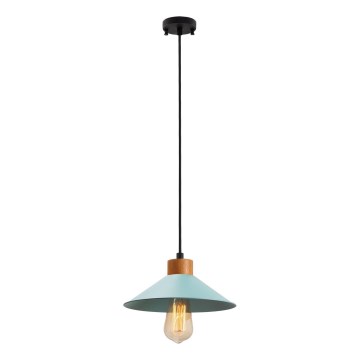 Candeeiro suspenso MANAVGAT 1xE27/40W/230V azul/castanho