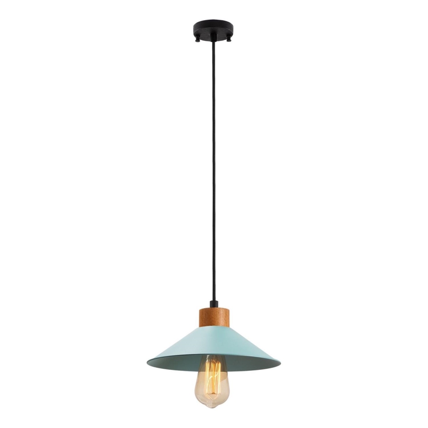 Candeeiro suspenso MANAVGAT 1xE27/40W/230V azul/castanho