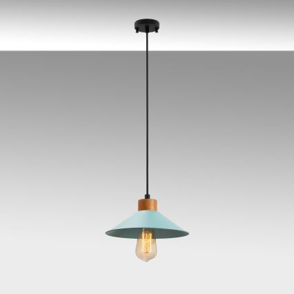 Candeeiro suspenso MANAVGAT 1xE27/40W/230V azul/castanho