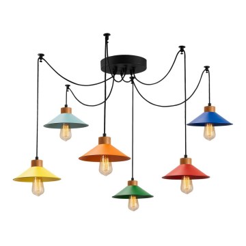 Candeeiro suspenso MANAVGAT 6xE27/100W/230V aranha