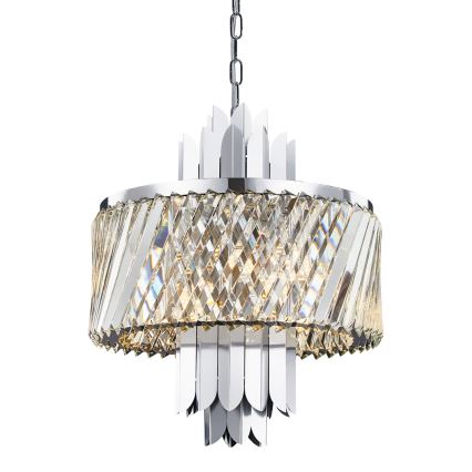 Candeeiro suspenso MARGOT 6xE14/40W/230V cromado mate