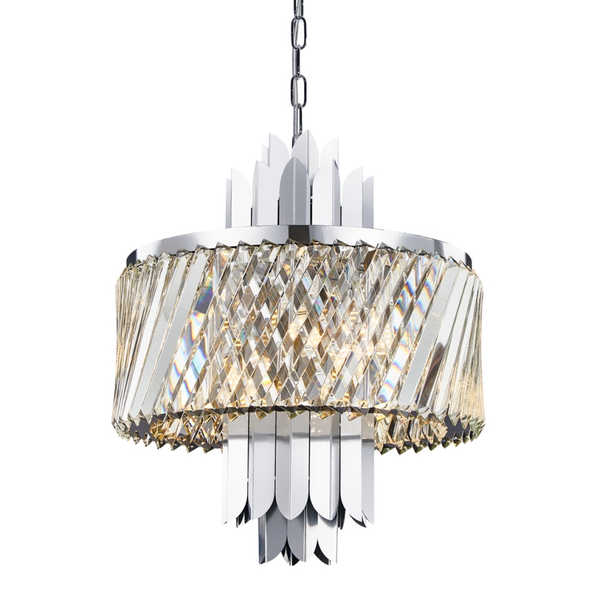 Candeeiro suspenso MARGOT 6xE14/40W/230V cromado mate