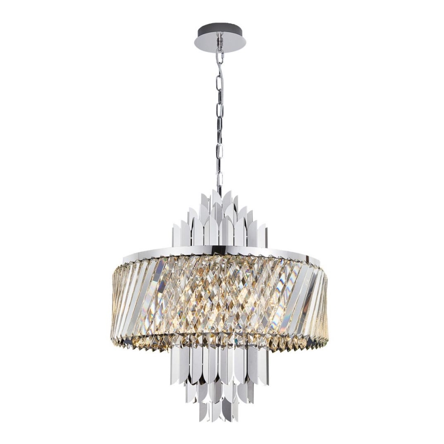 Candeeiro suspenso MARGOT 9xE14/40W/230V cromado mate