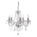 Candeeiro suspenso MARIE 5xE14/40W/230V cromado brilhante