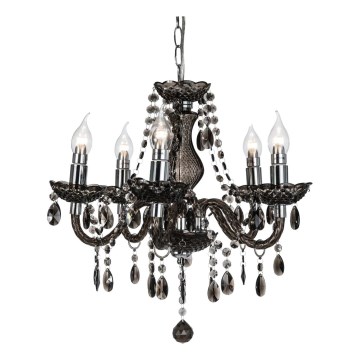 Candeeiro suspenso MARIE 5xE14/40W/230V preto