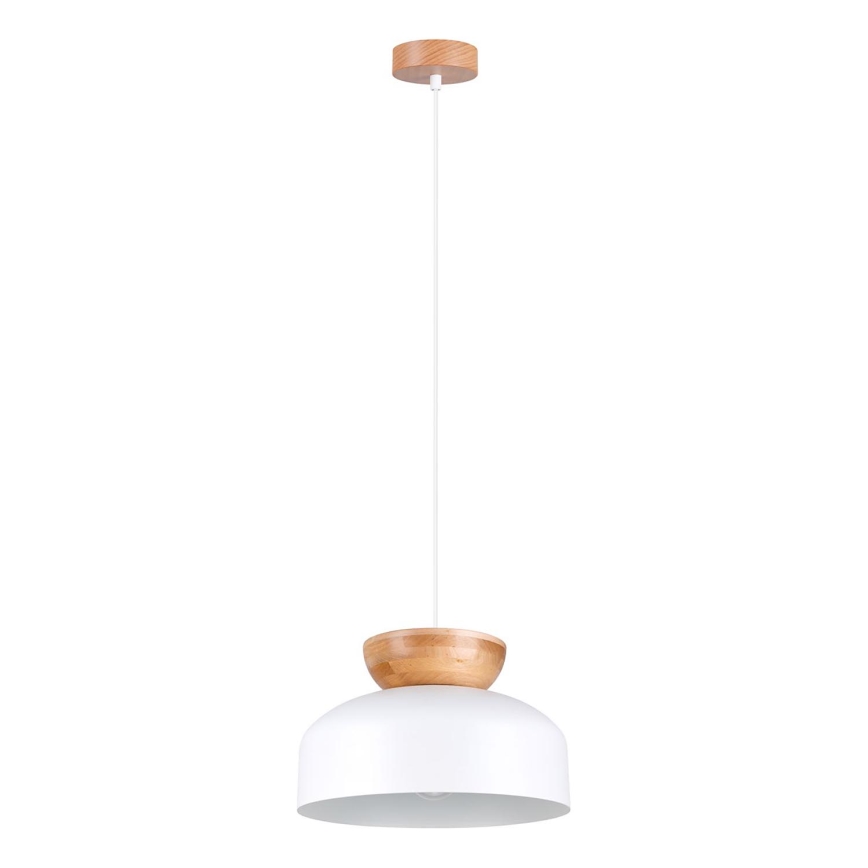 Candeeiro suspenso MARION 1xE27/15W/230V diâmetro 29,5 cm branco