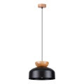 Candeeiro suspenso MARION 1xE27/15W/230V diâmetro 29,5 cm preto