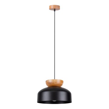 Candeeiro suspenso MARION 1xE27/15W/230V diâmetro 29,5 cm preto