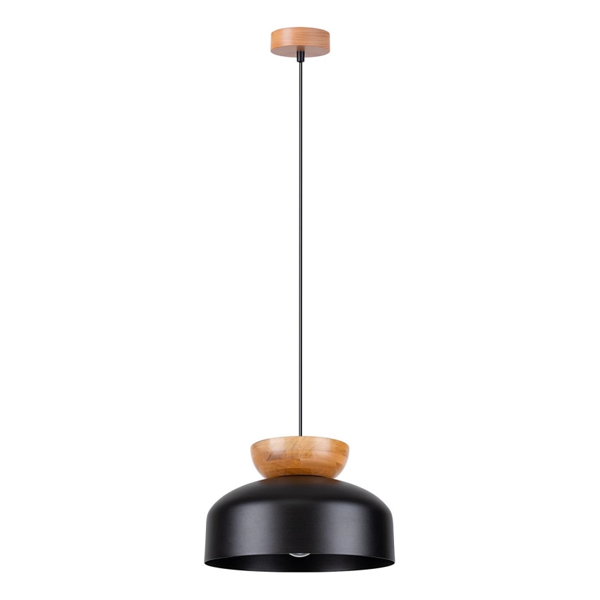 Candeeiro suspenso MARION 1xE27/15W/230V diâmetro 29,5 cm preto