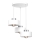 Candeeiro suspenso MARTI 3xE27/15W/230V branco/cromado brilhante