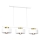 Candeeiro suspenso MARTI 3xE27/15W/230V branco/dourado
