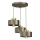 Candeeiro suspenso MARTI 3xE27/15W/230V latão/dourado