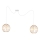 Candeeiro suspenso MATT 2xE27/60W/230V aranha branco/cobre