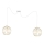 Candeeiro suspenso MATT 2xE27/60W/230V aranha branco/dourado
