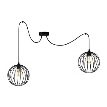 Candeeiro suspenso MATT 2xE27/60W/230V aranha