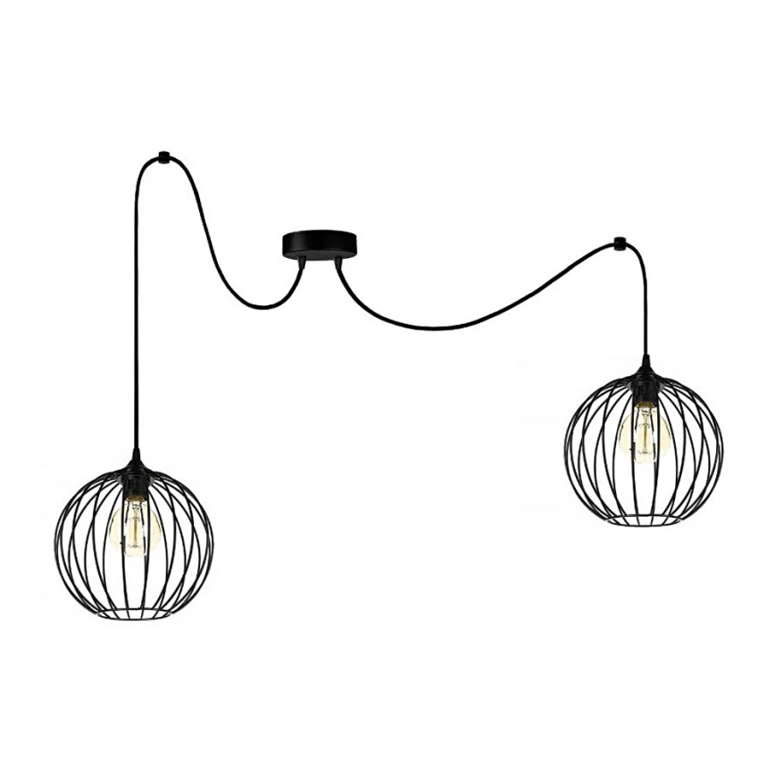 Candeeiro suspenso MATT 2xE27/60W/230V aranha