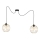 Candeeiro suspenso MATT 2xE27/60W/230V aranha preto/dourado