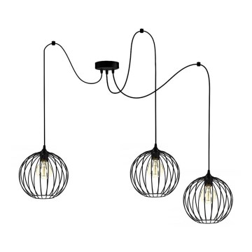 Candeeiro suspenso MATT 3xE27/60W/230V aranha