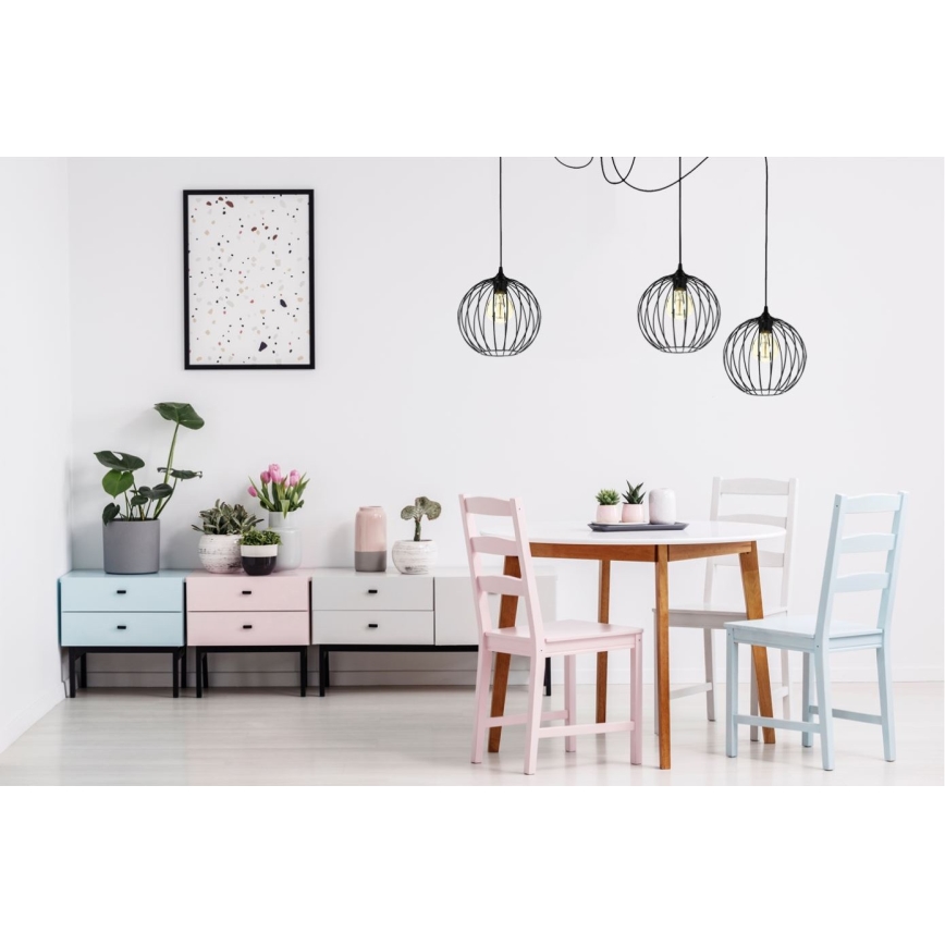 Candeeiro suspenso MATT 3xE27/60W/230V aranha