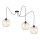 Candeeiro suspenso MATT 3xE27/60W/230V aranha preto/dourado