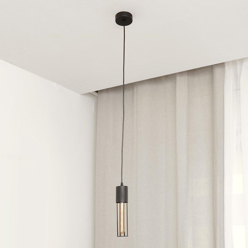 Candeeiro suspenso MELODY 1xE27/15W/230V preto